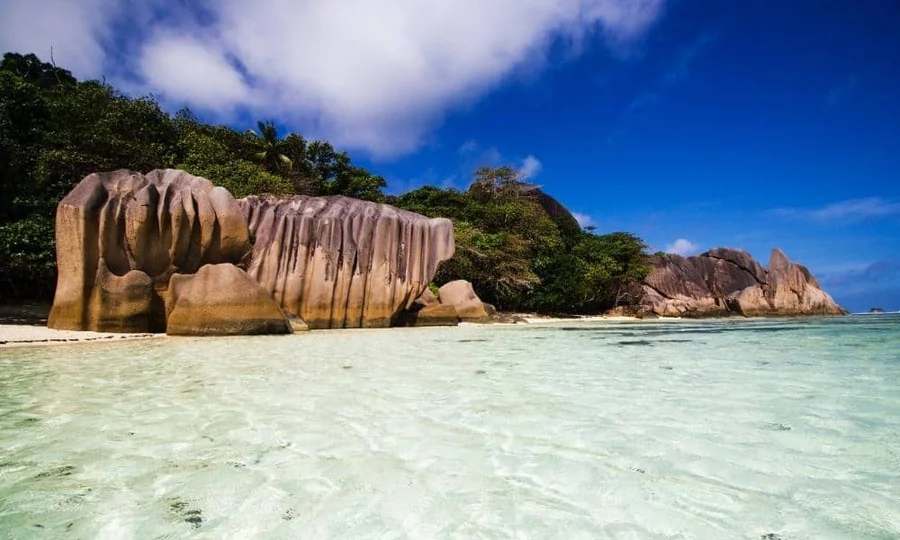 Beach on Praslin Island, Seychelles