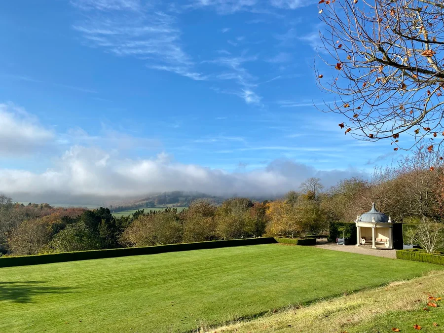 Terrace views of the lawns at Beaverbrook