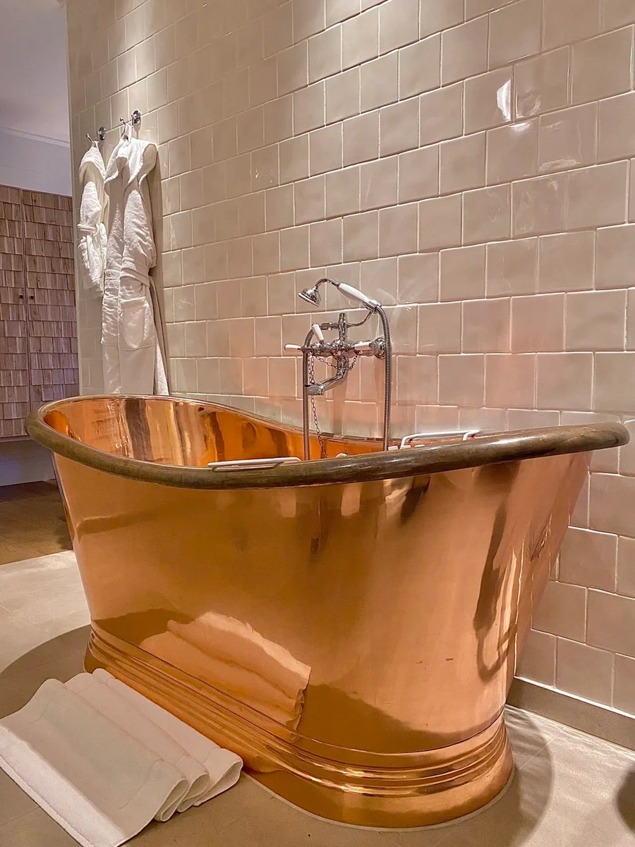 The bathroom at Beaverbrook’s Coach House Garden Suite